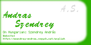 andras szendrey business card